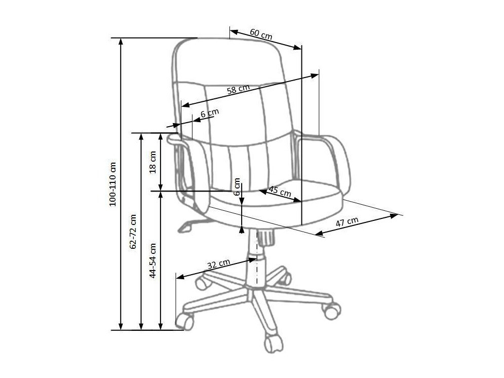 Pisarniški stol Houston 594 (Črna)