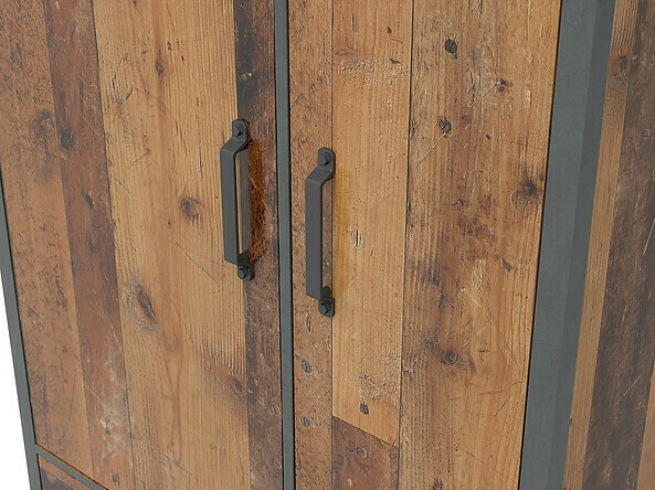 Garderobna omara Belsera 110 (Rjava + Matera siva)