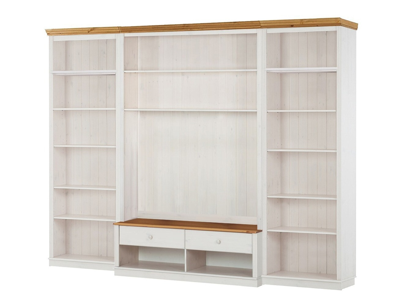 Komplet za dnevno sobo Saltoro 127 (Bela + Medeni hrast)