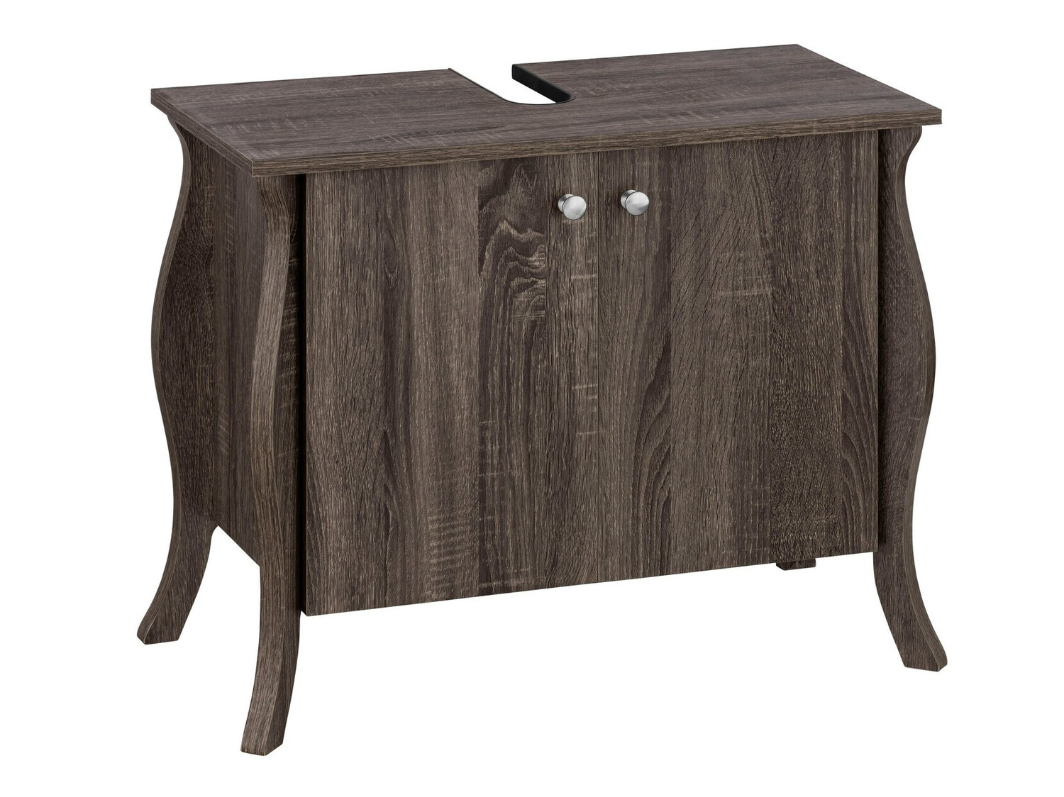 Prostostoječa kopalniška omarica za umivalnik Ophtole 100 (Sivi hrast)