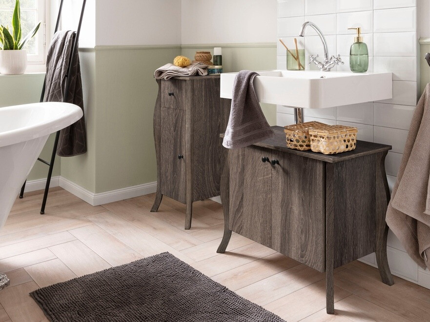 Prostostoječa Kopalniška omarica Ophtole 102 (Sivi hrast)