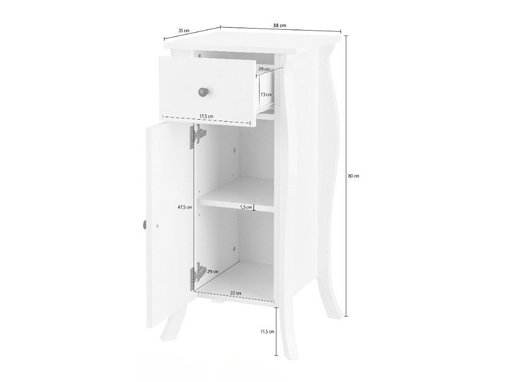 Prostostoječa Kopalniška omarica Ophtole 102 (Sivi hrast)