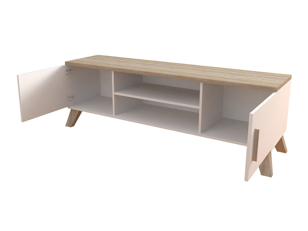 Komplet za dnevno sobo Larfloi 113 (Wotan hrast + Črna)