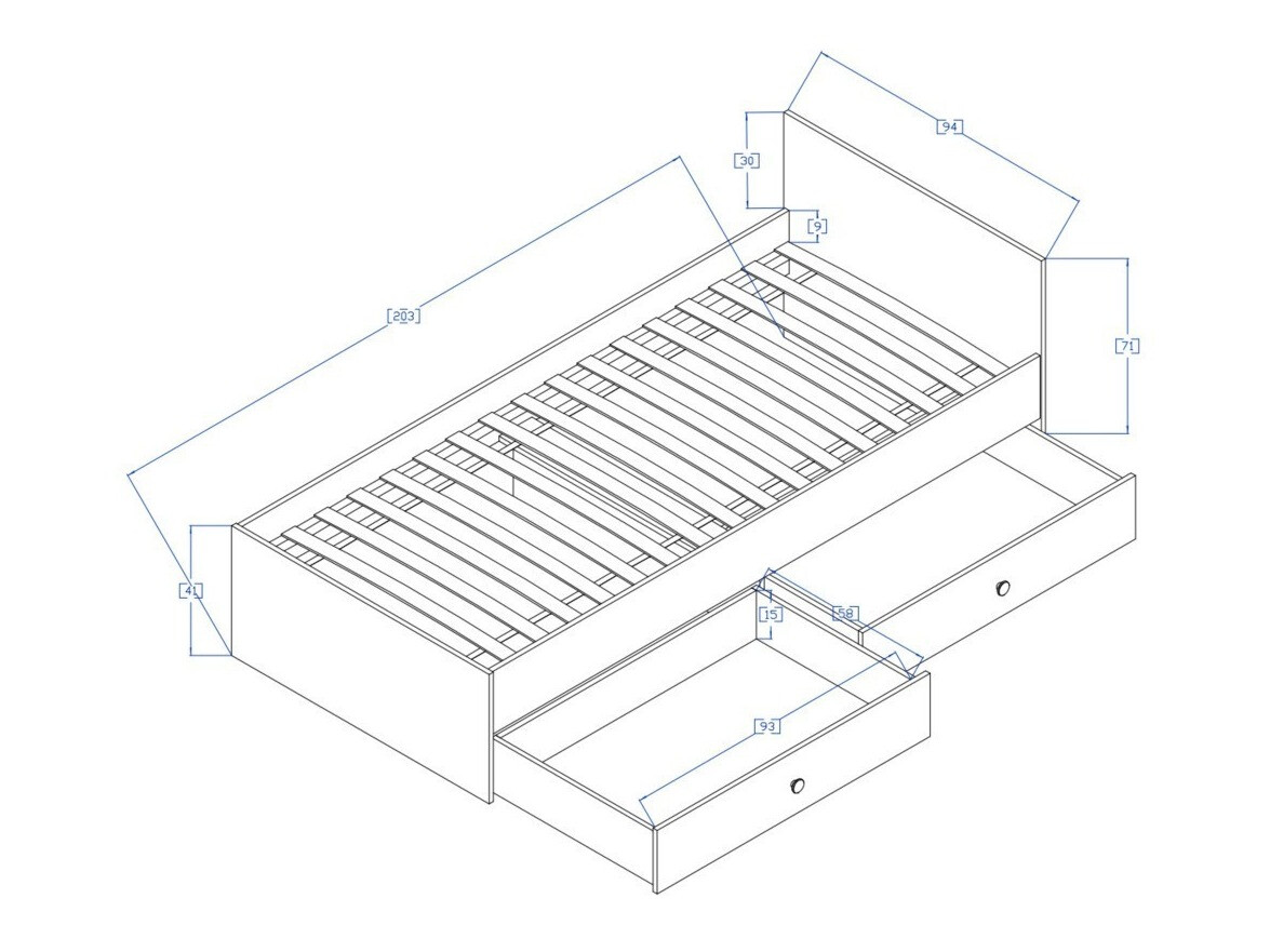 Postelja Mirelbu 112 (Artisan hrast + Sijaj bela + Siva)