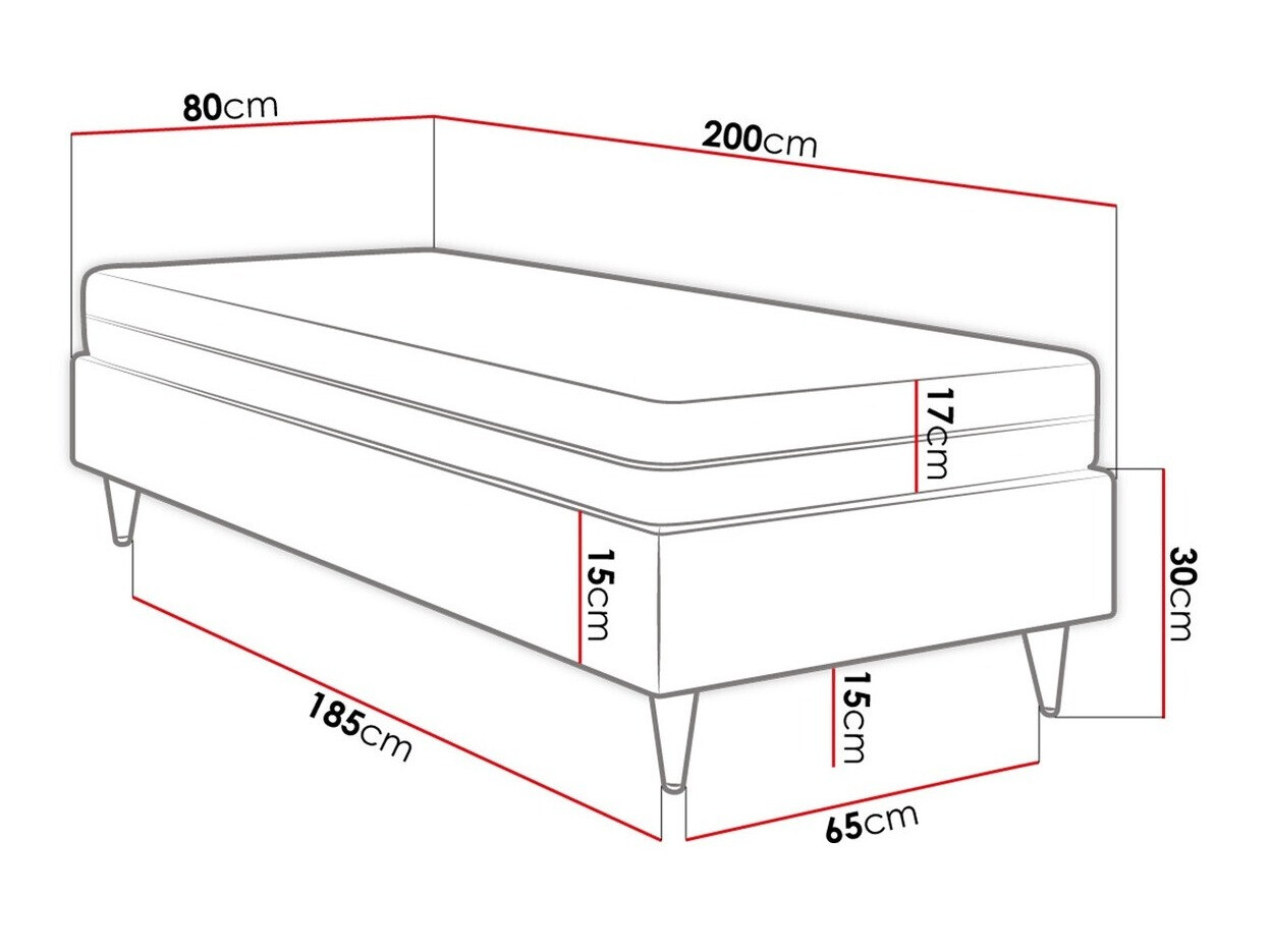 Boxspring postelja Logan 108 (Manila 02)