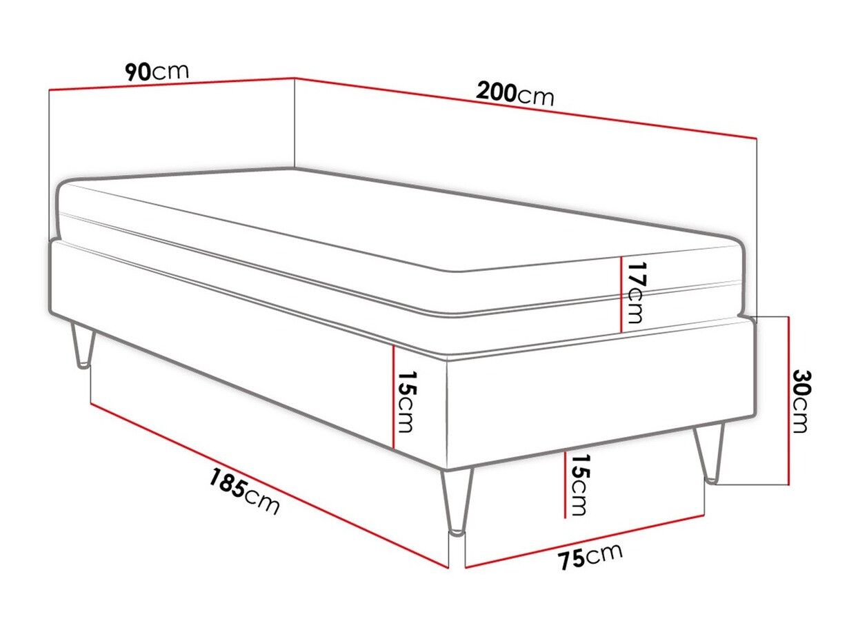 Boxspring postelja Logan 108 (Manila 02)