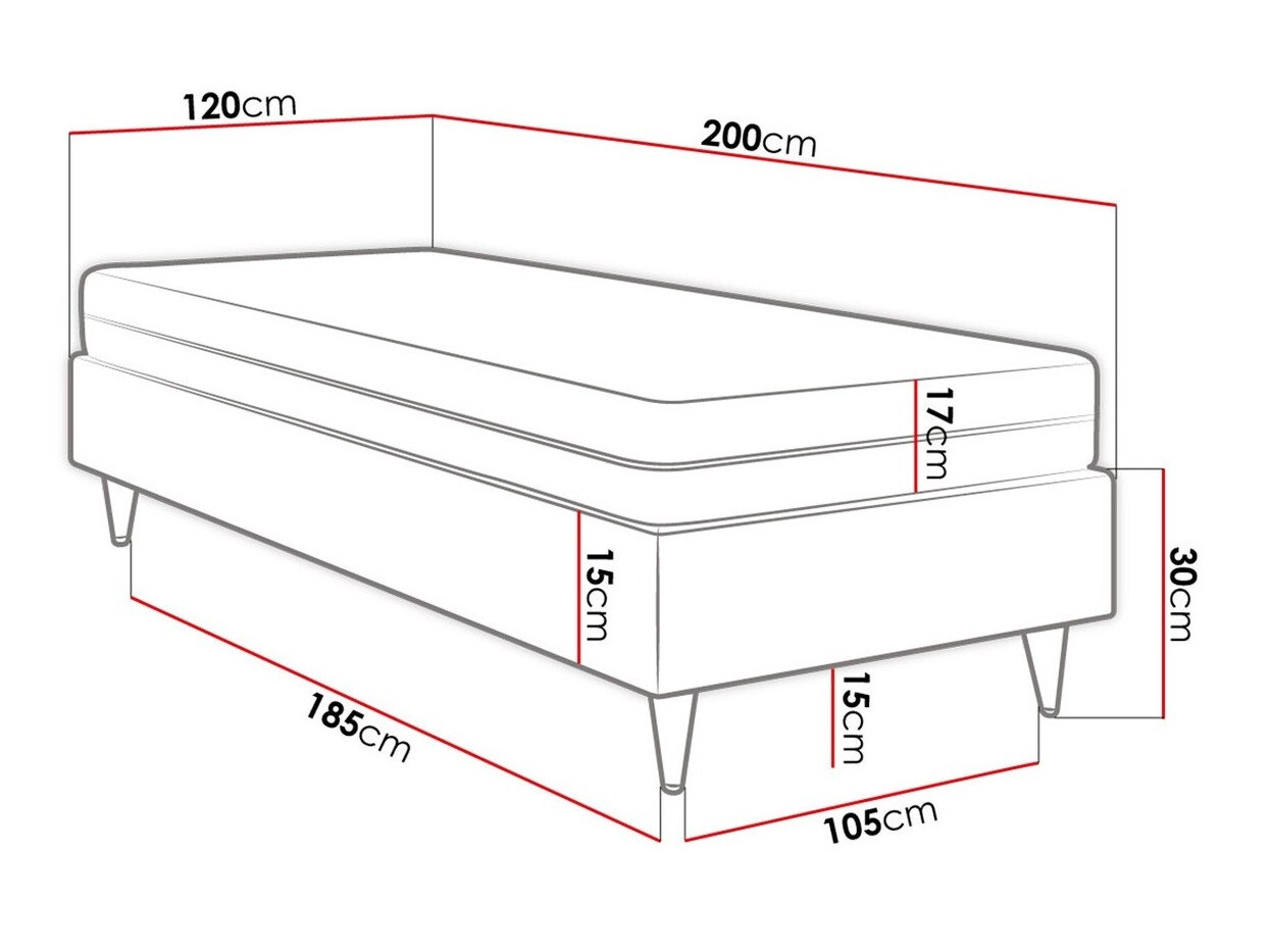 Boxspring postelja Logan 108 (Manila 02)