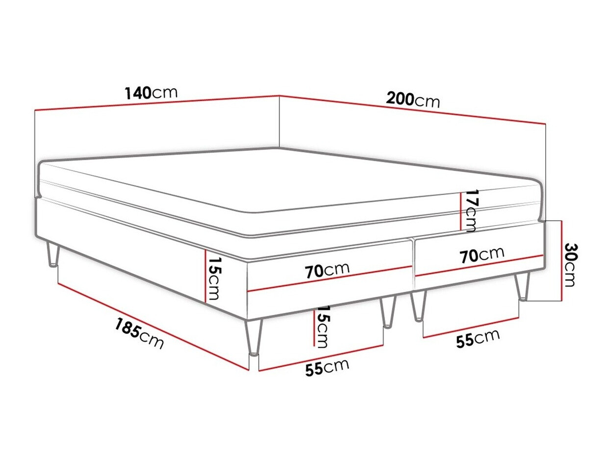 Boxspring postelja Logan 109 (Manila 02)