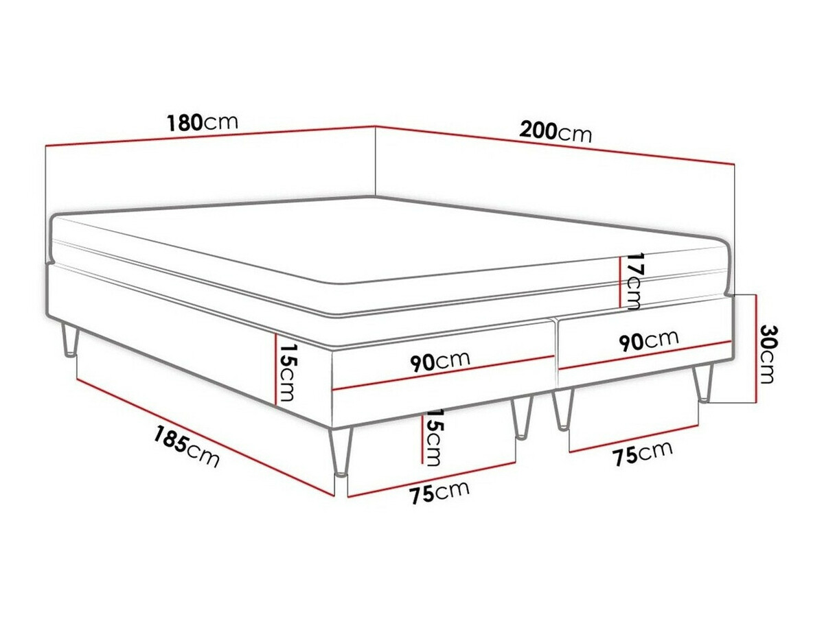 Boxspring postelja Logan 109 (Manila 09)