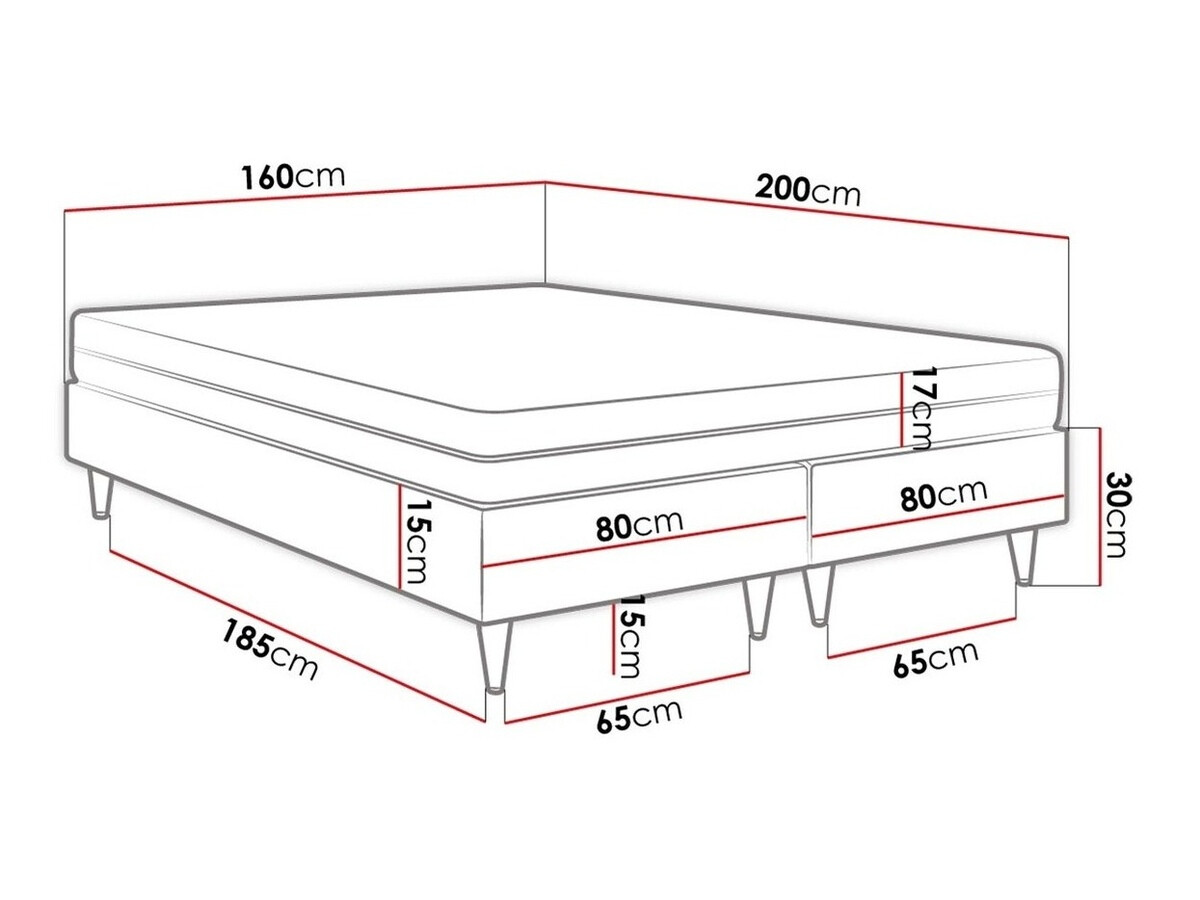 Boxspring postelja Logan 109 (Manila 16)