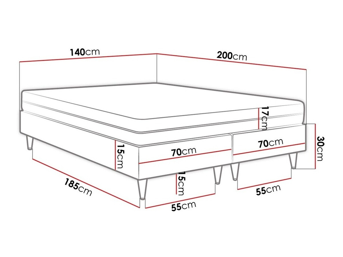 Boxspring postelja Logan 109 (Manila 26)