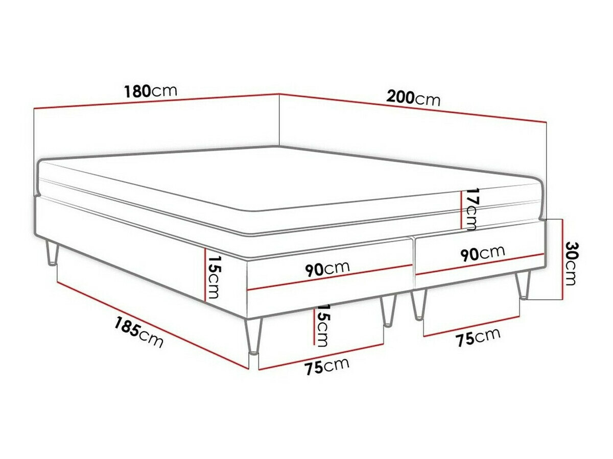 Boxspring postelja Logan 109 (Soft 011)