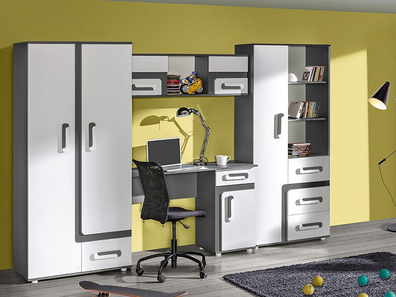 Pisalna miza Aviseve 100 (Antracit + Bela)