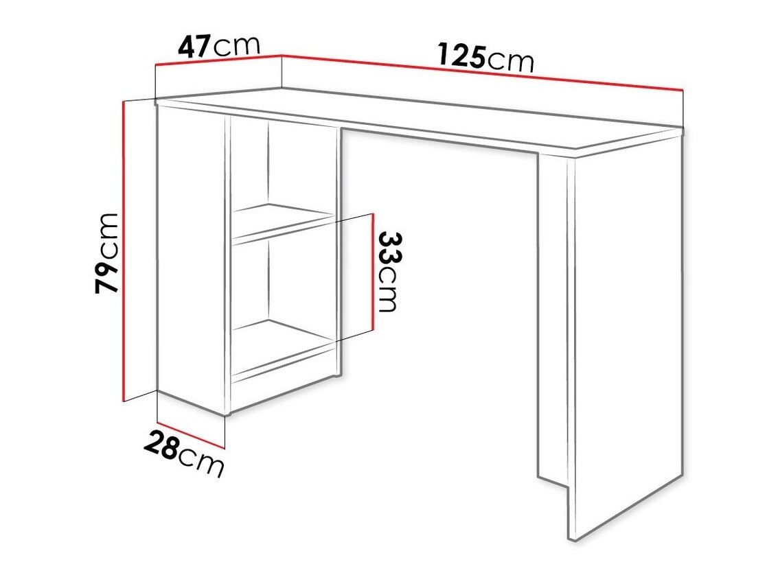 Pisalna miza Dover 113 (Sonoma hrast)