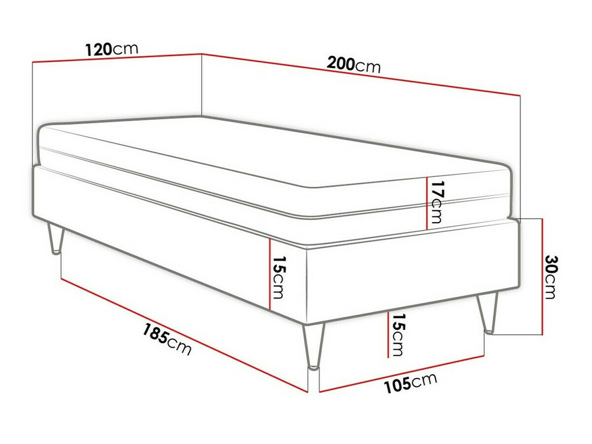 Boxspring postelja Logan 108 (Manila 11)