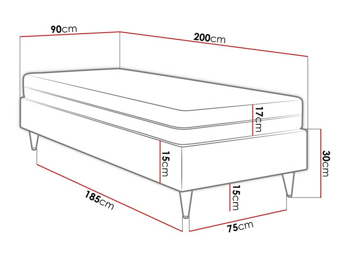 Boxspring postelja Logan 108 (Manila 16)