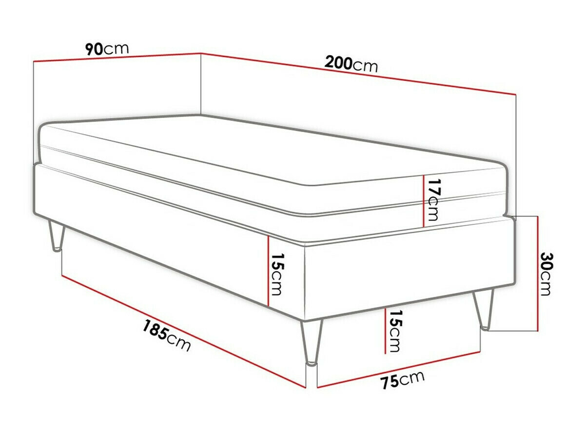 Boxspring postelja Logan 108 (Manila 26)