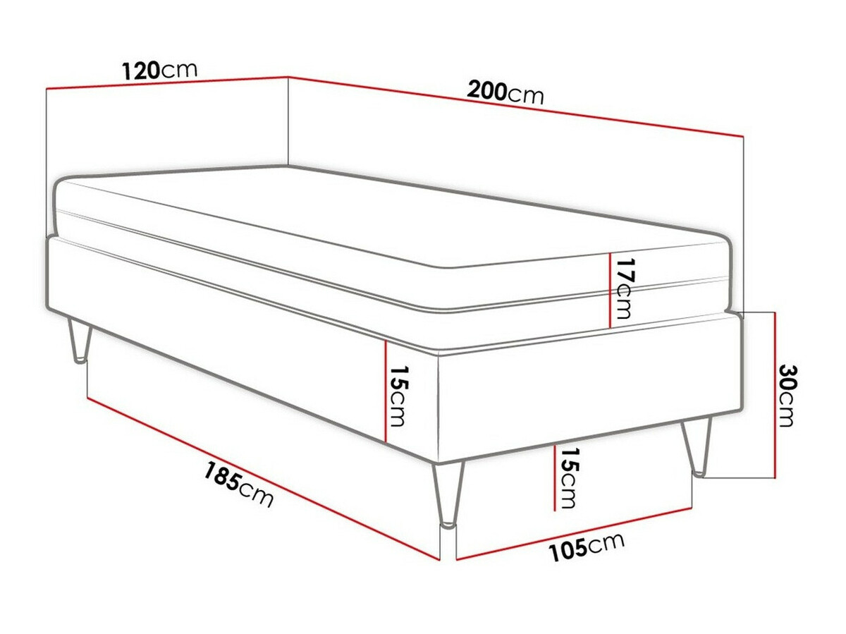 Boxspring postelja Logan 108 (Soft 011)