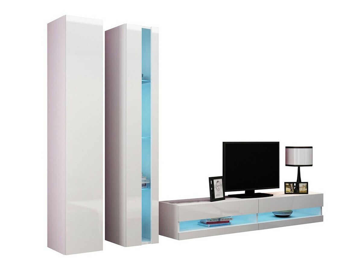 Dnevni prostor Venenou 115 (Bela + Sijaj bela)