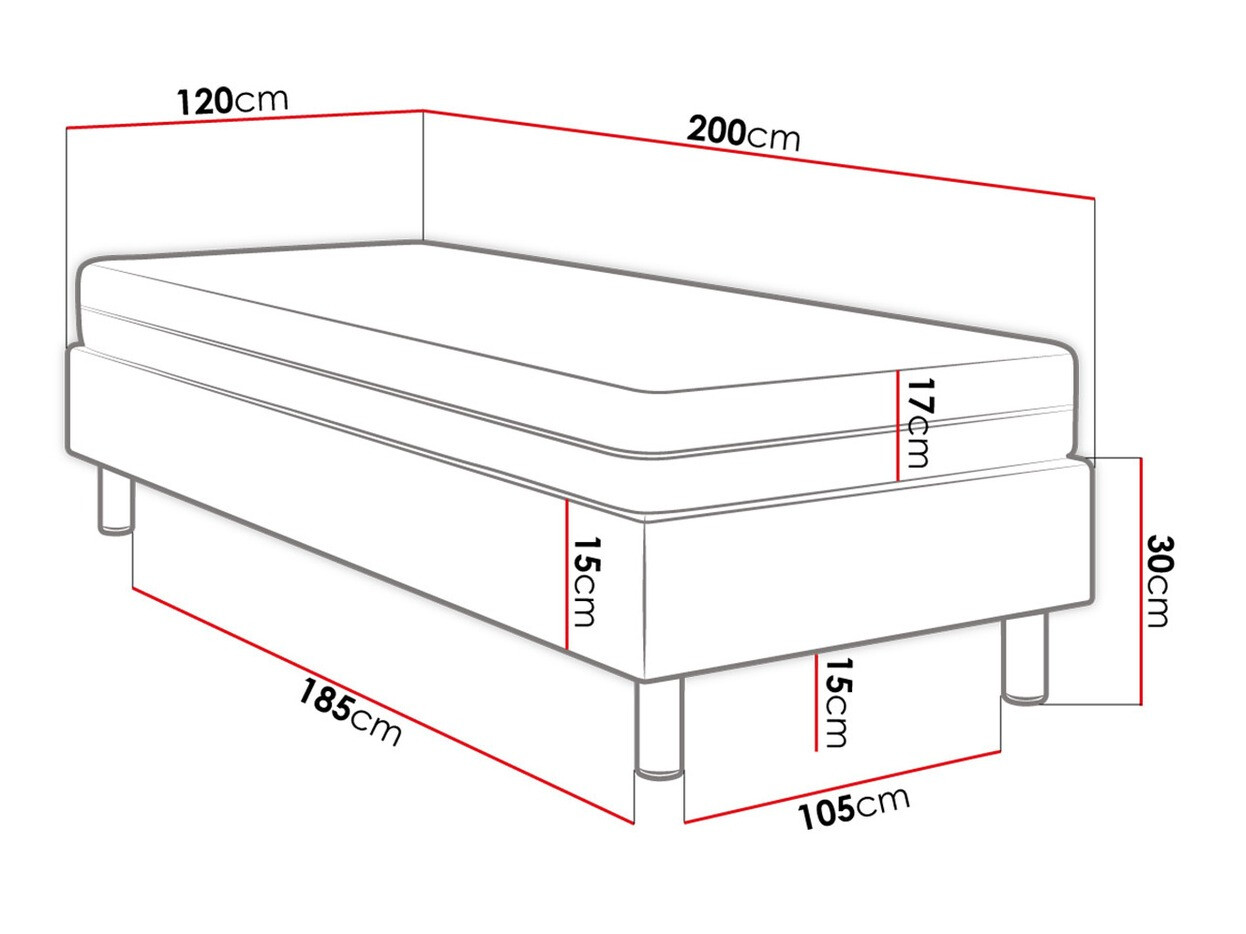 Boxspring postelja Logan 107 (Manila 09)