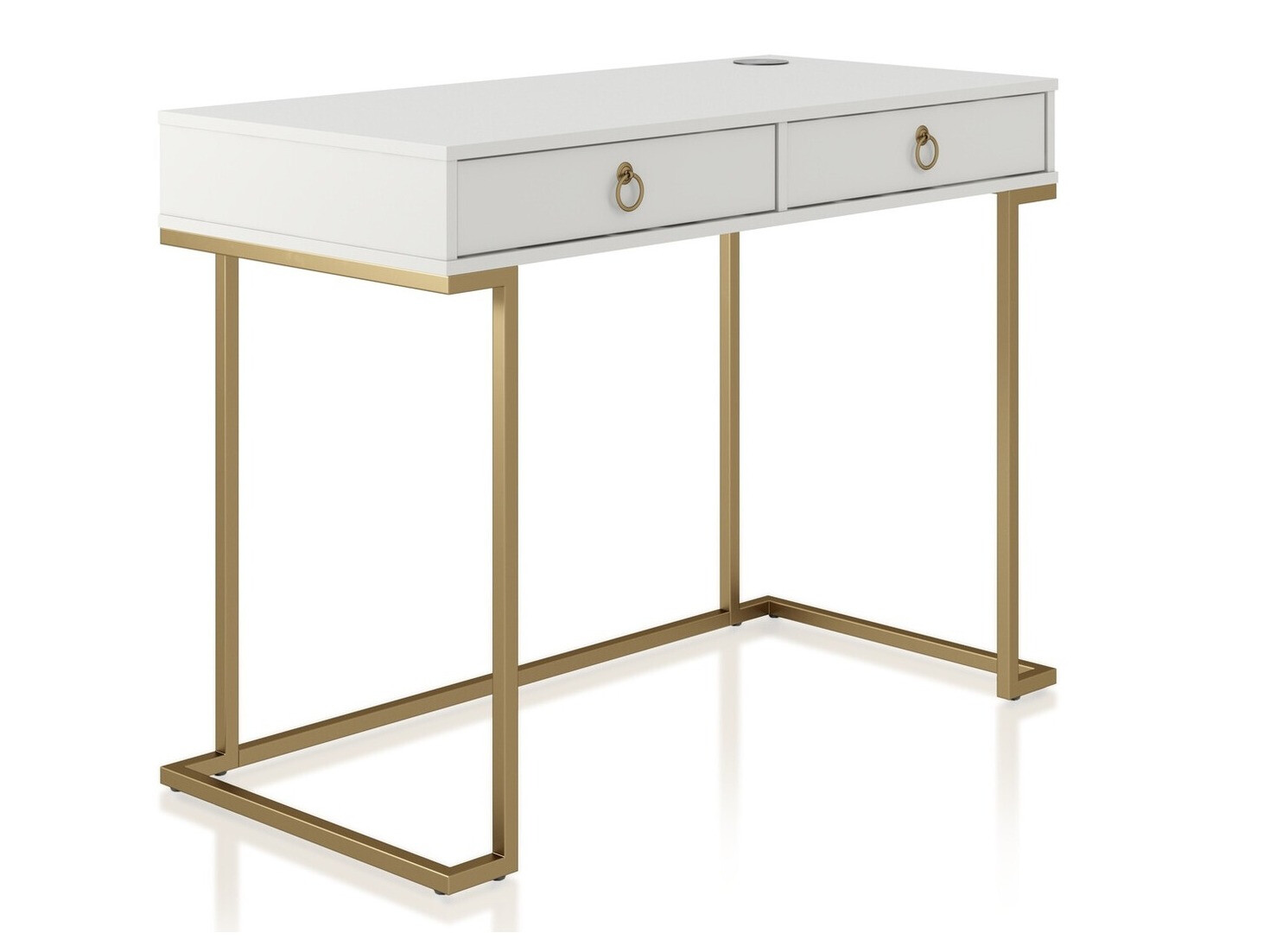 Pisalna miza CosmoLiving by Cosmopolitan Fersale 100 (Bela + Zlata)