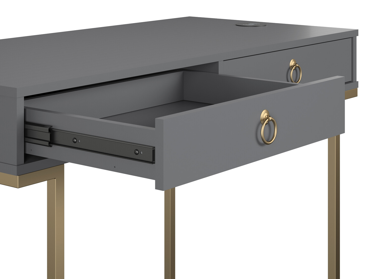 Pisalna miza CosmoLiving by Cosmopolitan Fersale 100 (Grafit + Zlata)