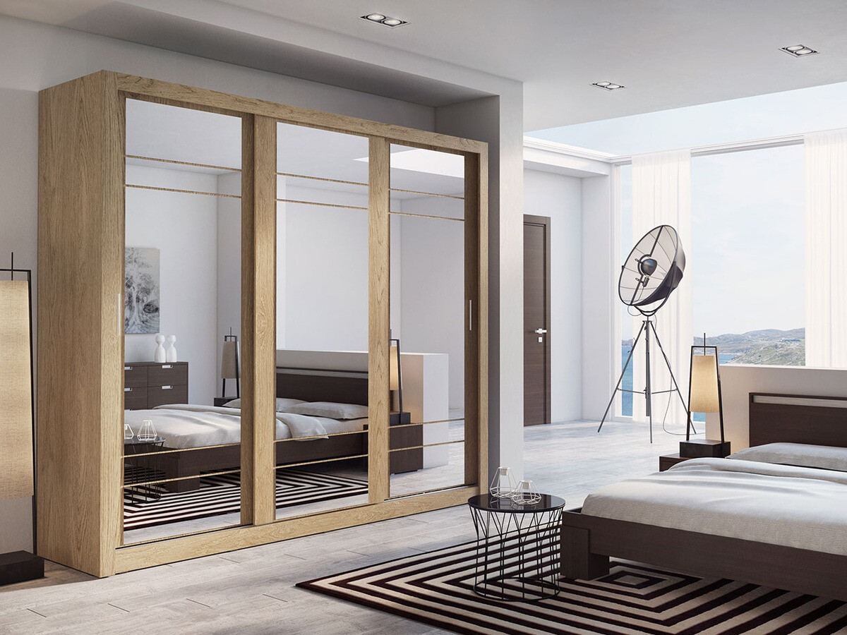 Garderobna omara Fresno 101 (Lahki hrast)