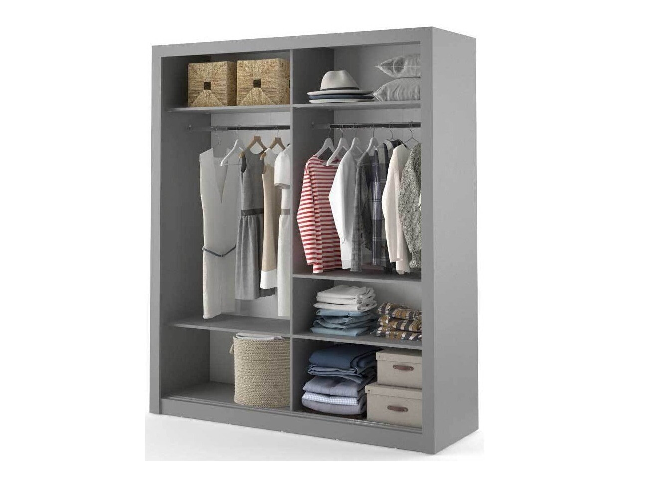 Garderobna omara Fresno 102 (Siva)