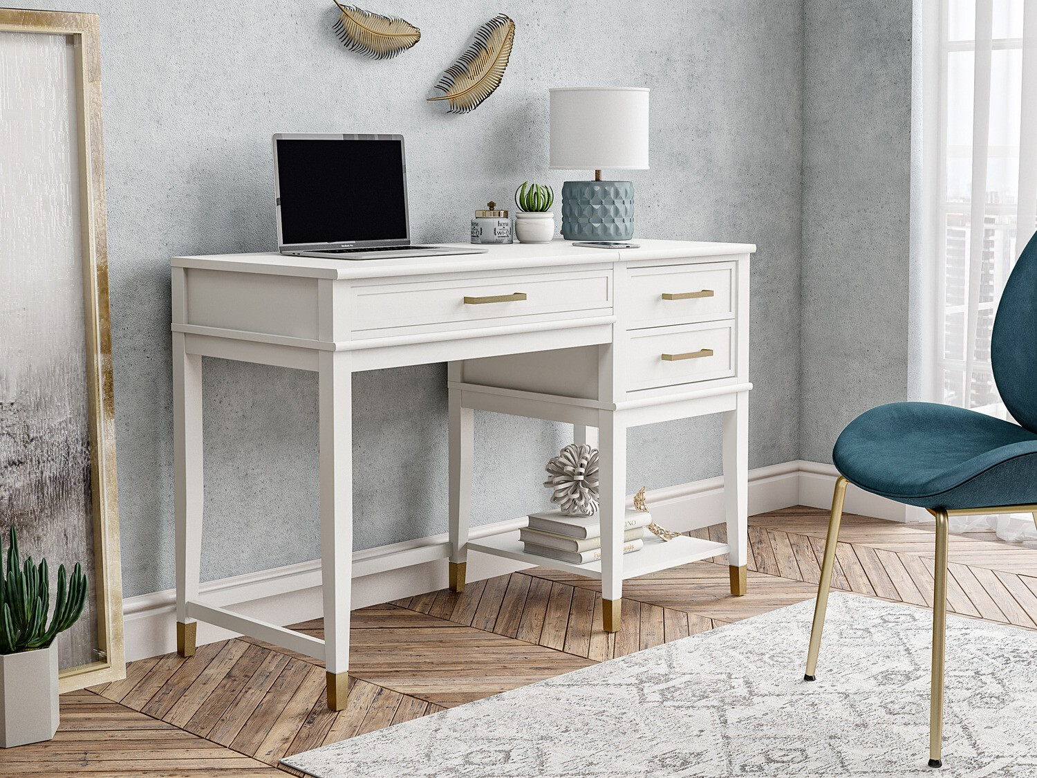 Pisalna miza CosmoLiving by Cosmopolitan Belromu 102 (Bela)