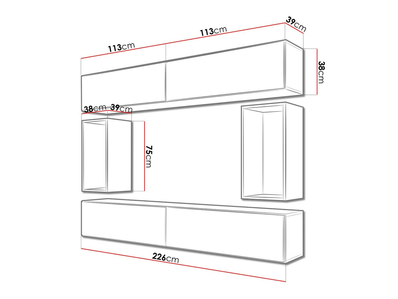 Dnevni prostor Corbele 106 (Bela)