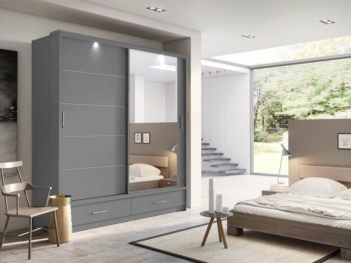 Garderobna omara Fresno 104 (Siva)