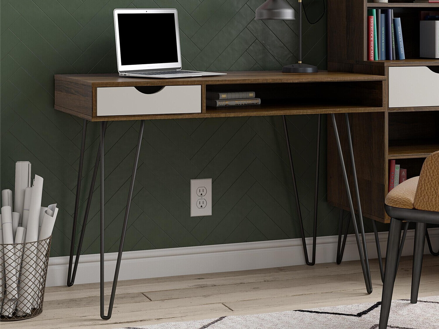 Pisalna miza Novogratz 148 (Hrast + Siva)