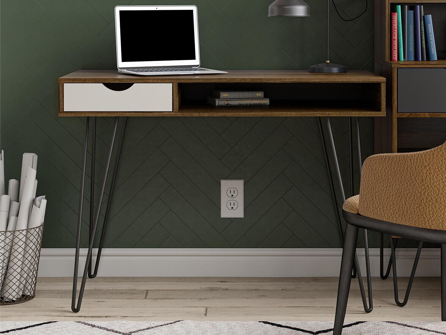 Pisalna miza Novogratz 148 (Hrast + Siva)