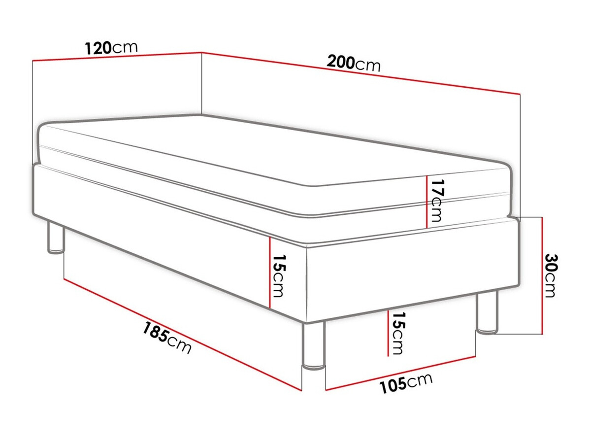 Boxspring postelja Logan 105 (Soft 017)