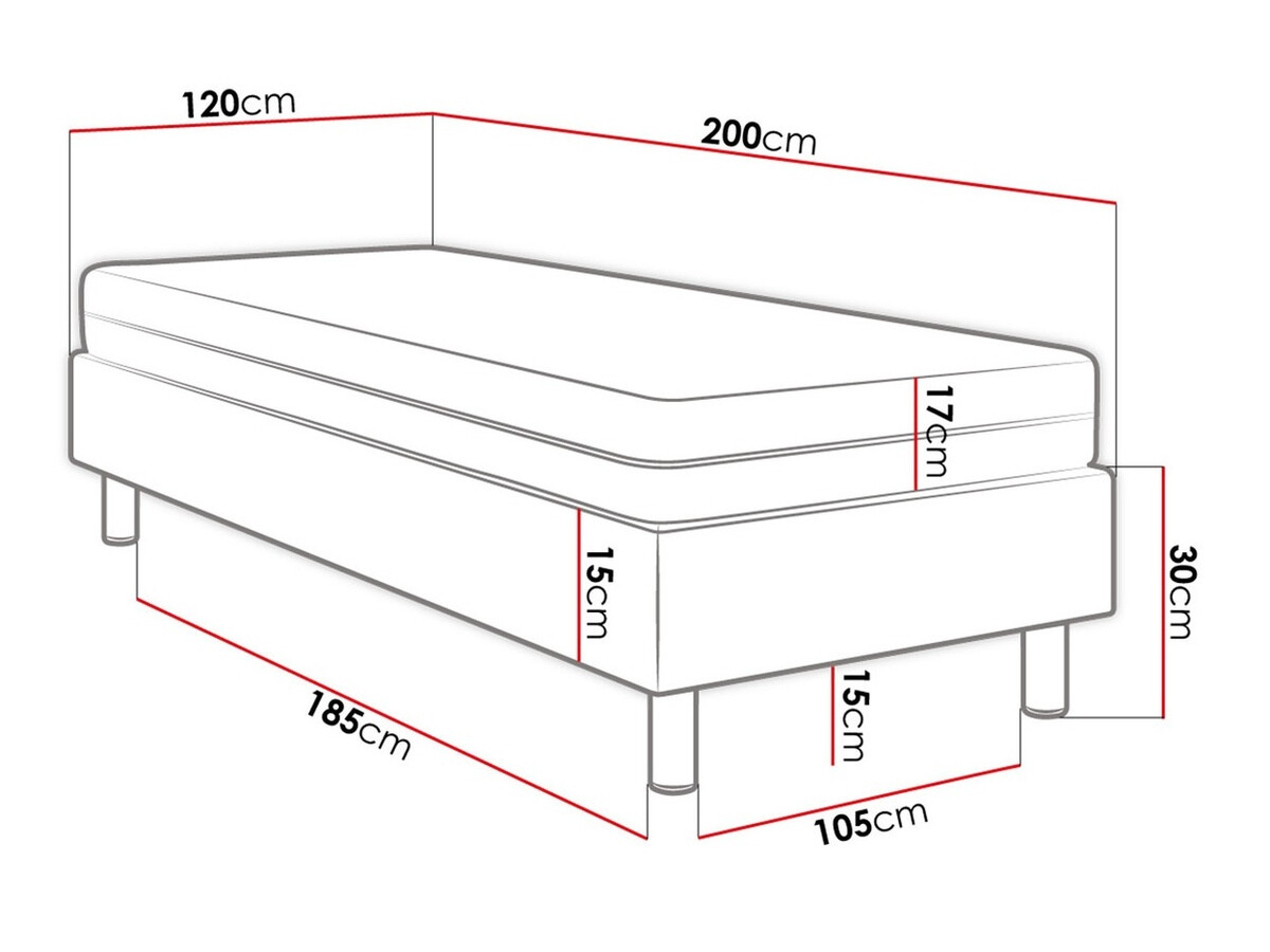 Boxspring postelja Logan 106 (Manila 11)