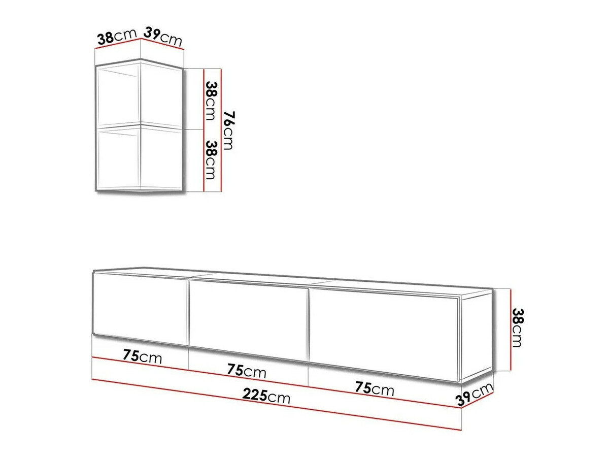 Komplet za dnevno sobo Corbele 112 (Bela)