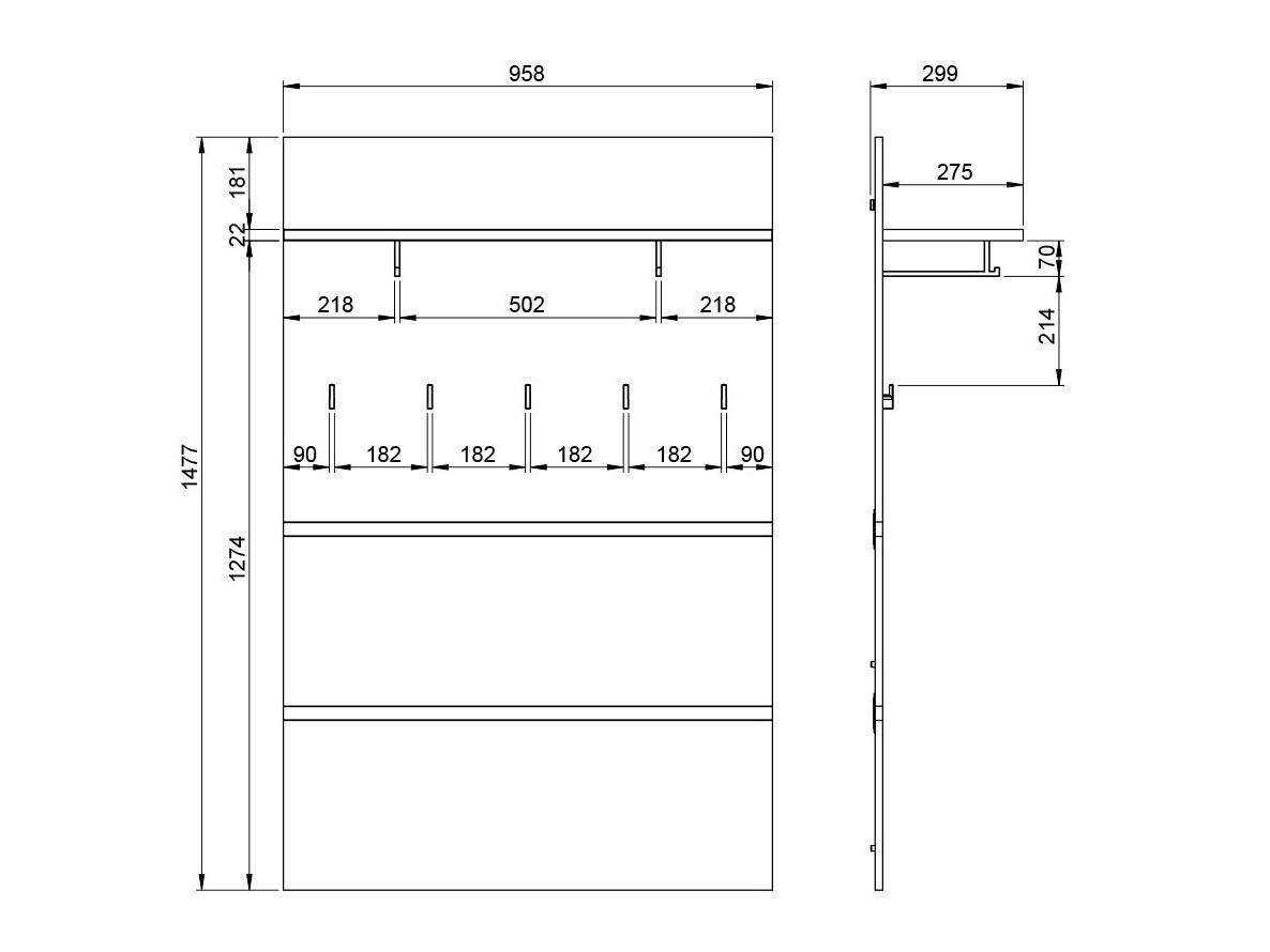 Obešalnik Elitivi 102 (Bukev)
