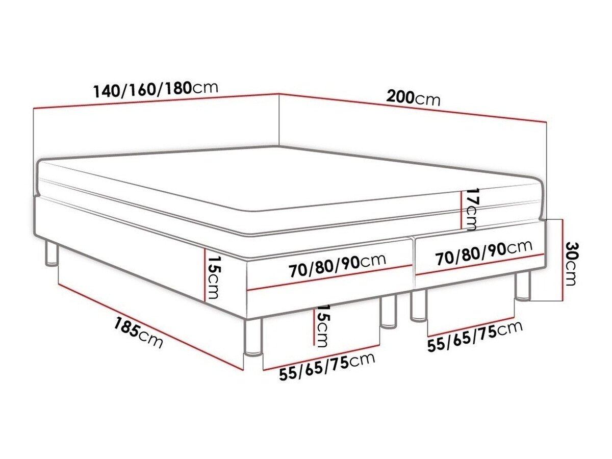 Boxspring postelja Logan 102 (Manila 11)