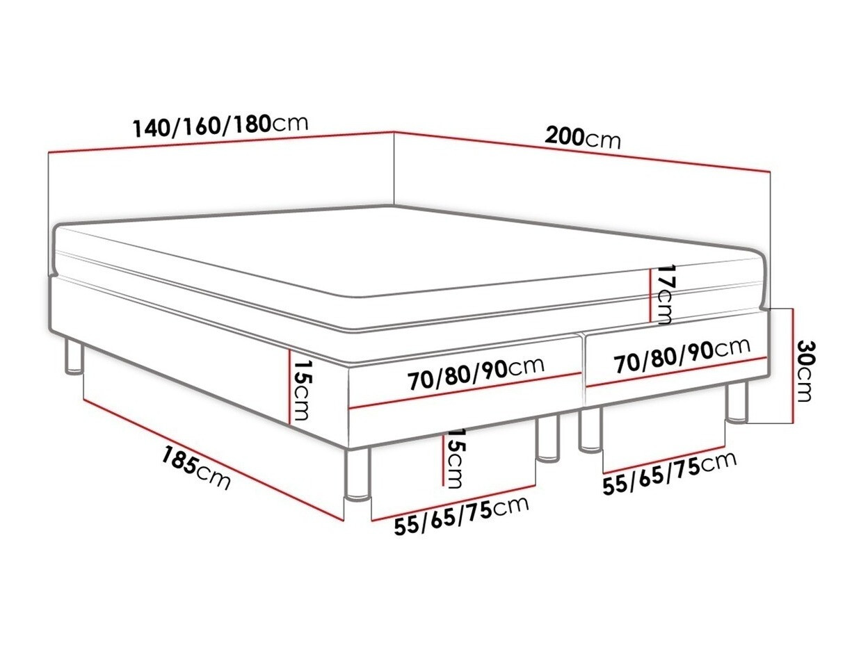 Boxspring postelja Logan 104 (Manila 09)