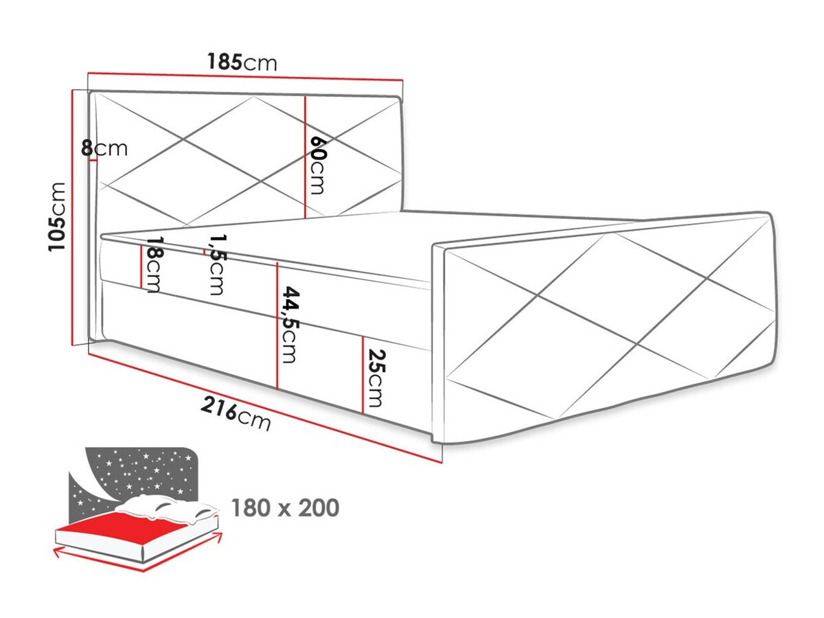 Boxspring postelja Memphis 120 (Rico 13)
