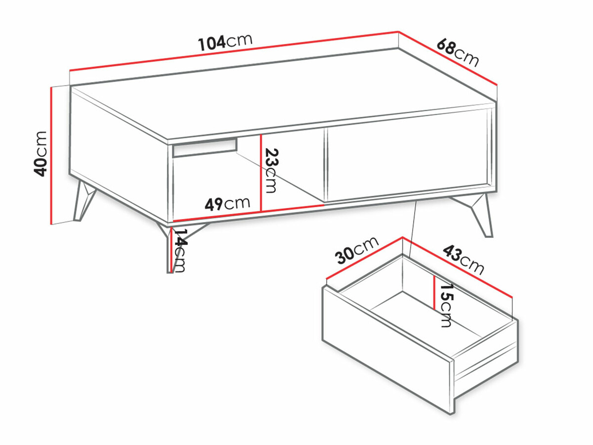 Klubska mizica Alelmo 100