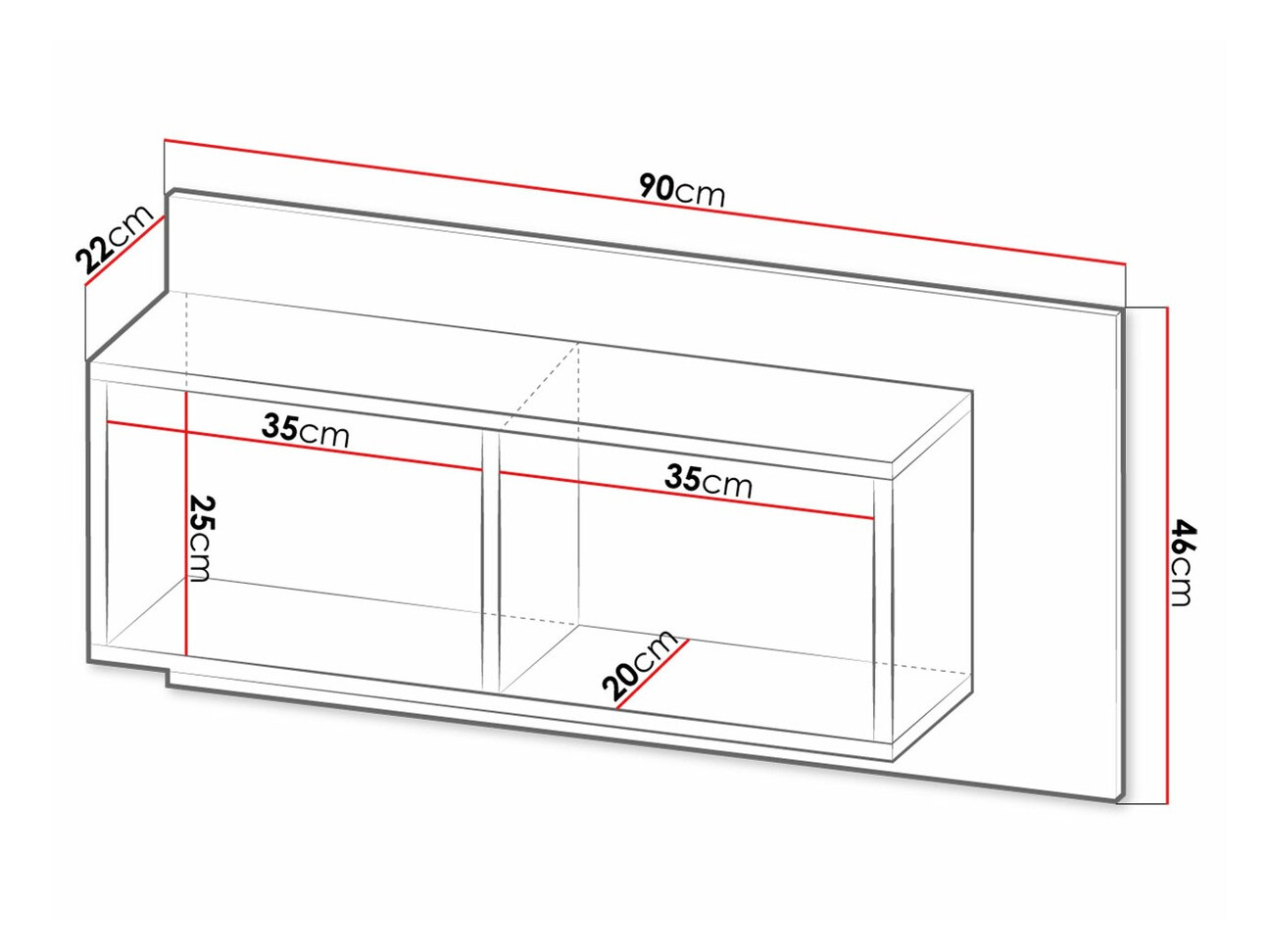 Stenska polica Tenodeu 110