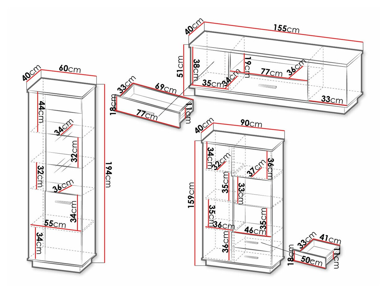 Komplet za dnevno sobo Tenodeu 114
