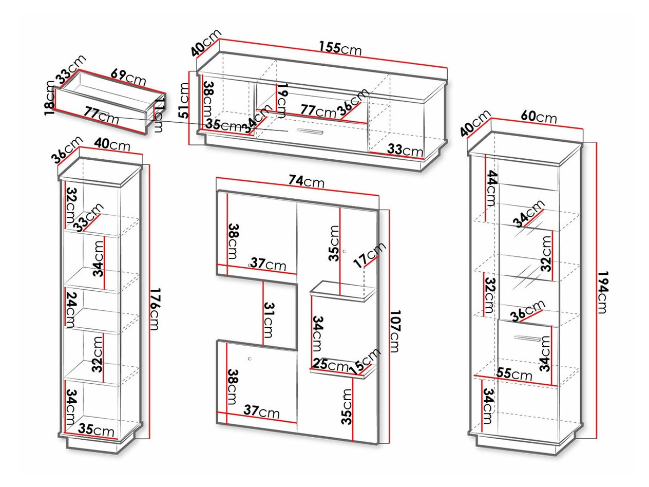 Komplet za dnevno sobo Tenodeu 115