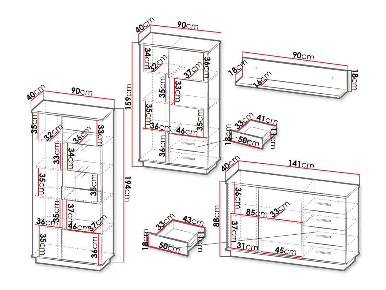 Komplet za dnevno sobo Tenodeu 116