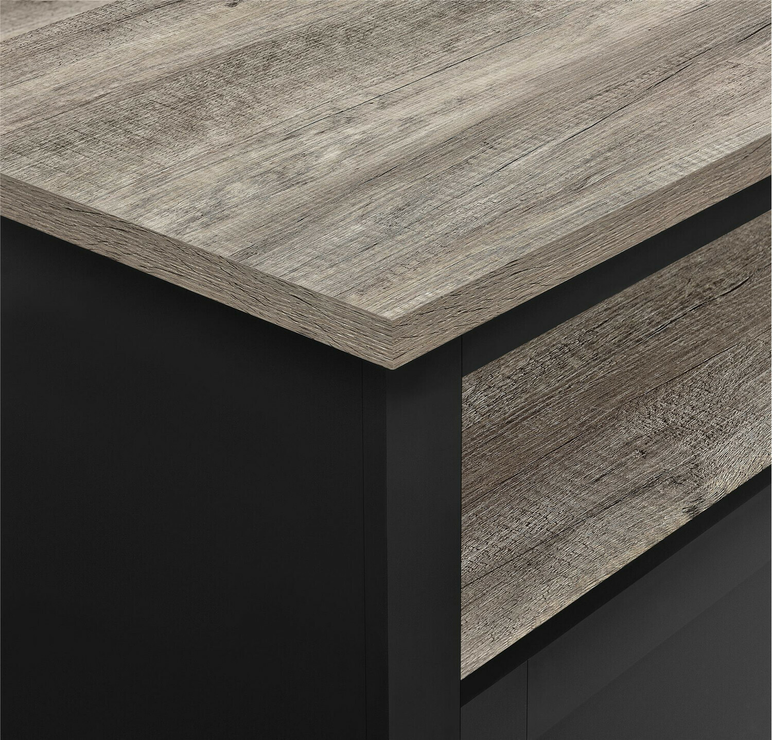 Klubska mizica Tulsa 300 (Črna + Svetlo rjava)