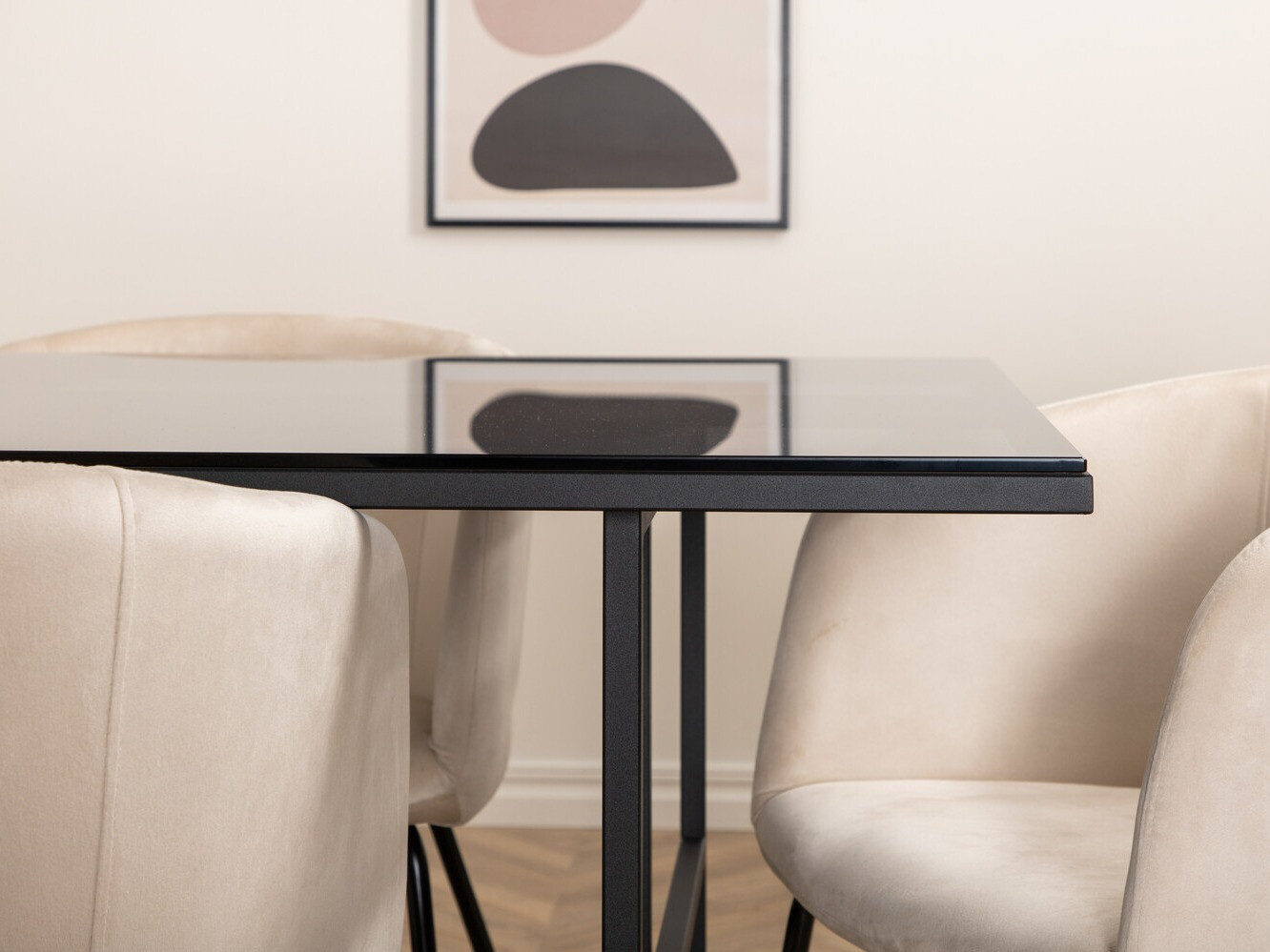 Jedilniški komplet Dallas 2639 (Bež + Črna)