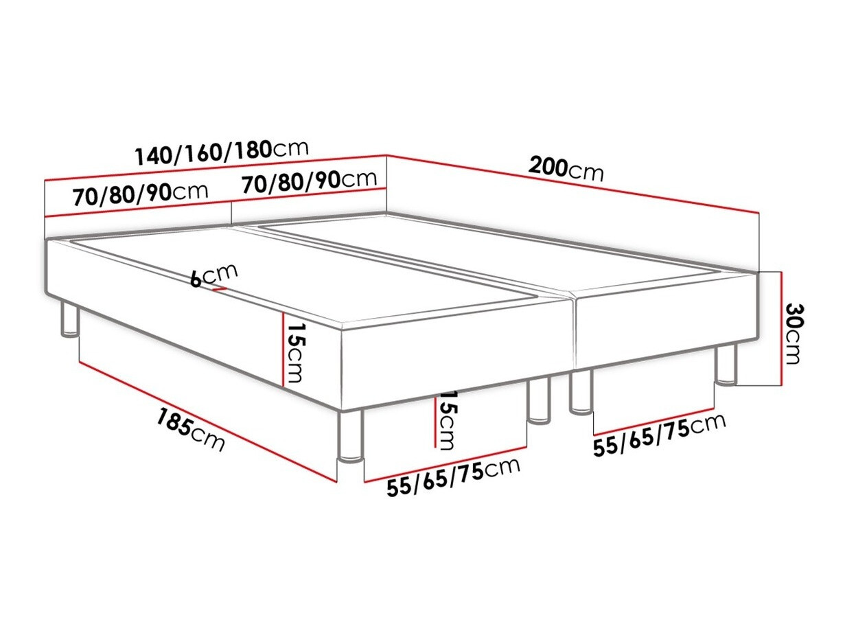 Boxspring postelja Logan 101 (Manila 09)