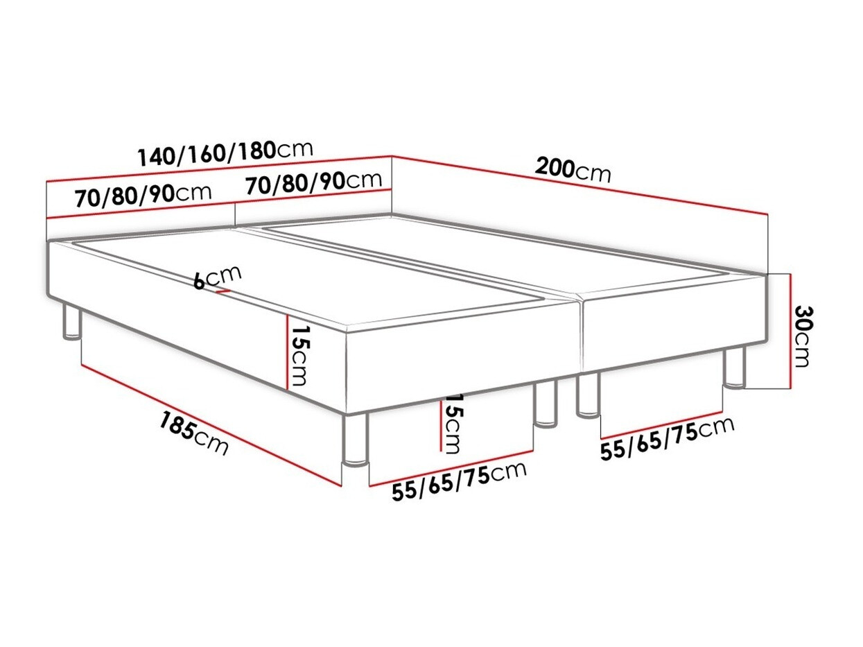 Boxspring postelja Logan 101 (Manila 09)