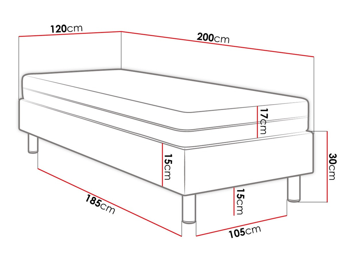 Boxspring postelja Logan 101 (Manila 09)